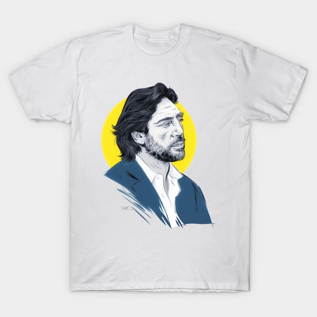 Javier Bardem - An illustration by Paul Cemmick T-Shirt by PLAYDIGITAL2020